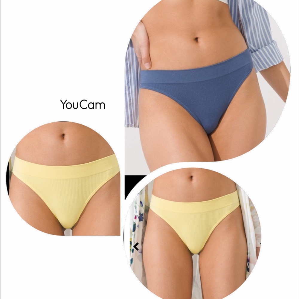 SOMA SEAMLESS Aloe Ribbed Thong Panties - 3 Pairs